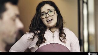 Buff Step Dad FREEZES Spoiled Stepdaughter to Give Her the Climax of a Lifetime