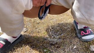 A compilation of public pissing and creampies in nature! Road tour! POV! FREE!