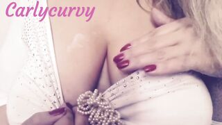 Carlycurvy slow rubbing lotion on large melons