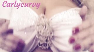 Carlycurvy slow rubbing lotion on large melons