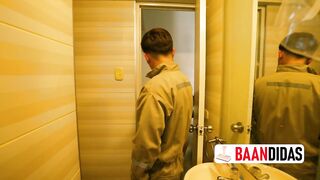 Banging in the bath with the plumber.