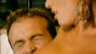 Nice-looking brunette hair butt screwed and spunk flow on breasts in romantic atmosphere