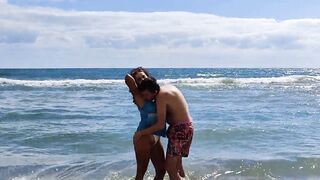 Indeed serious porn with stepmom after sea! An over-lewd stepmom gets drilled very roughly after a swim!