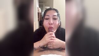 Valuable Oriental sucks and gets cream pie