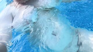 Luna Stone SLENDER DIPS and MASTURBATES in Neighbour’s Pool - Exhibition Experiment