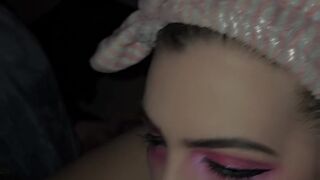 Hot amateur sweetheart giving head and gulp