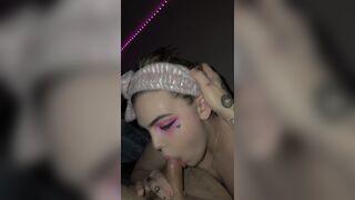 Hot amateur sweetheart giving head and gulp