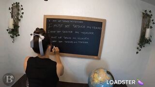 Hard nut blasted in cheerleader during study session