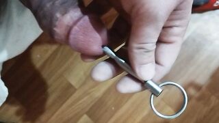 a lot of semen after probing the urethra with a 10 mm toy