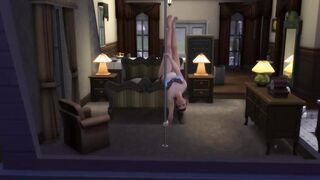 PAWG Makes Out with Her Boyfriend and Poledances