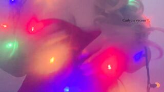 Striptease whilst putting up some Holiday lights!