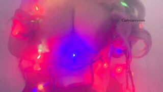 Striptease whilst putting up some Holiday lights!