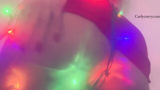 Striptease whilst putting up some Holiday lights!