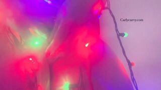 Striptease whilst putting up some Holiday lights!