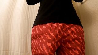 Massive Dong in Red Silk Shorts Cums for u POV