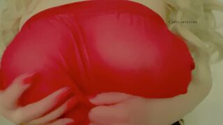 Red underware robe tease!