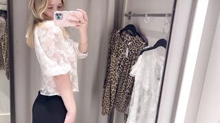 Transparent Tops Try On Haul No Brassiere