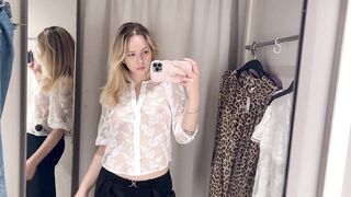 Transparent Tops Try On Haul No Brassiere