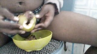 Epic Fail... Tired to bang a fruit but ended up playing with my BigBlacBoyDick