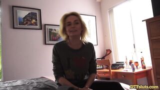 DTFsluts - LARGE NATURAL TITTIES GOLDEN-HAIRED WHORE ASHLEE GRAHAM AT HOME CUM SWALLOWING SEX TAPE