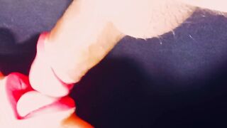 Primer plano la mejor chupada en los labios mas sexys