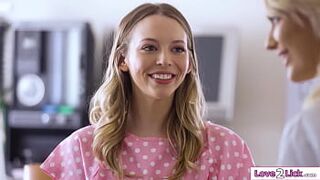 Gyno Kenna James inspects Lily Larimars cunt ifo her stepmoms Kenzie Taylor and Serene Siren.This babe pops the question if that babe has sex with the milfs