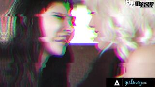GIRLSWAY - Sexually excited Eliza Ibarra Finds Relief With Ana Foxxx In Fleshly Oiled Scissoring Massage