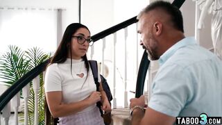 Nasty latin chick teen wishes to learn on her stepfathers large ramrod