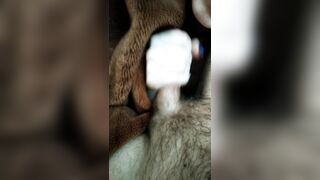 Step sister climbed underneath my blanket to suck - got a ejaculation on her face