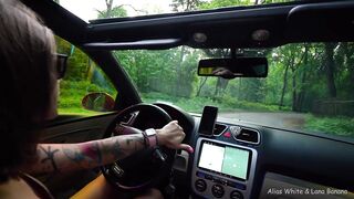 Lana Banana in a short suit gave me a oral sex in a forest park