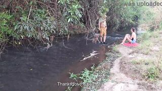 Strangers are caught having sex at the waterfall.