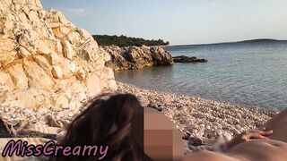 Risky Sex on a Nudist Beach in Spain: That babe Gets Touched during the time that In nature's garb - MissCreamy