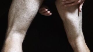 Lace and shiny full back pants tease