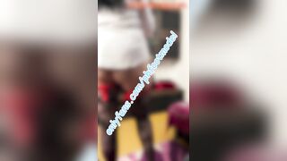 College angel lost a wager and showed her curly vagina afer party