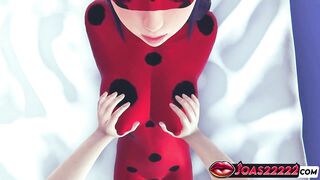 CG Manga Ladybug Rule34 – Hawt Large Titties Gal Groaning from Daybed Titplay, Standing Snatch Licking and Anal Toy Insertion POV In Playgirl Choose two