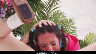 Doll-faced girl Sasha Tatcha makes a return visit to master Bryan Gozzling for some of the coarse sex shenanigans that babe can't live out of.