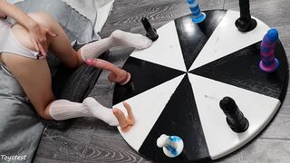 Wheel Of DILDOS! BBC, Massive Penis and double penetration vibrator Round