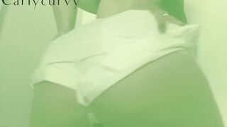 White ass shorts on blond Carlycurvy