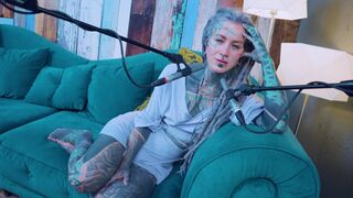 Tattoo Model Pornstar Anuskatzz talks about excitement ASMR Youtube channel: ASMRkatz SFW inked hippie