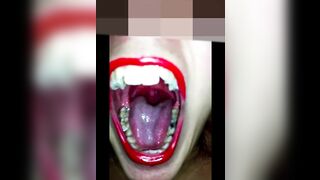 Gal Biggest Throat & Lengthy Tongue