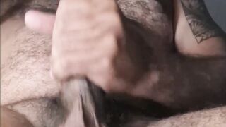 hermoso corrida de jizz hombre peludo