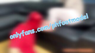 perspired feet worship from my footboy