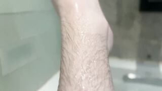 Legs and Bush in the Washroom (full on OF)