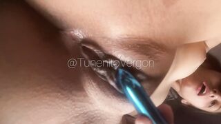 Glamorous Argentina masturbates with her 1st Sex tool!