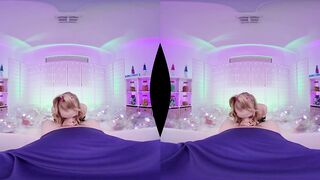 Cute stepsister Diana Grace playing with my schlong and balls VR