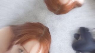 cute ginger gives blow job