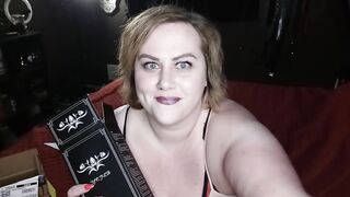 big beautiful woman Unboxing first Gift from A Fan