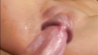 Brunette hair hottie gets unfathomable throat and anal screw on the sofa