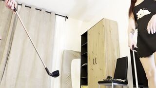 Sexy and Hot Mini Golf Gals Contest in a Tugjob Defiance to make a weenie Cums 1st Game