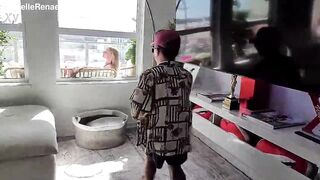 Large Tit Golden-haired Housewife Gets Cunt Pounded By Midget With Massive Hog